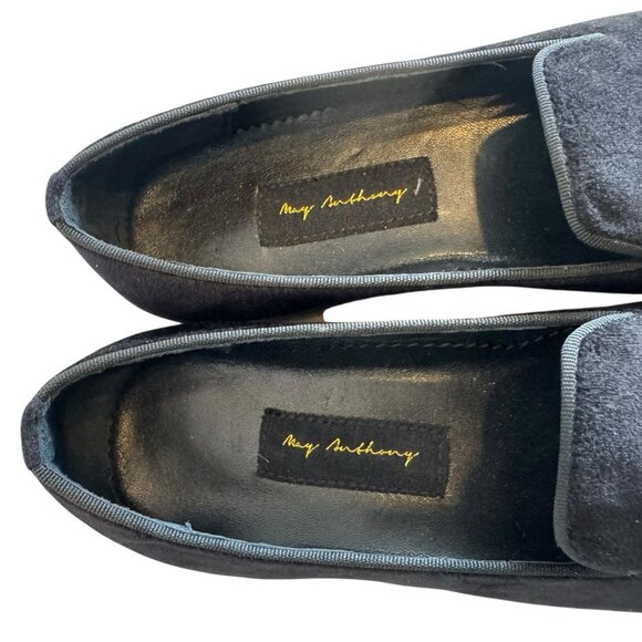 May Anthony Velvet loafers womens size 7 dancing grateful bears black shoes flat - Picture 5 of 15